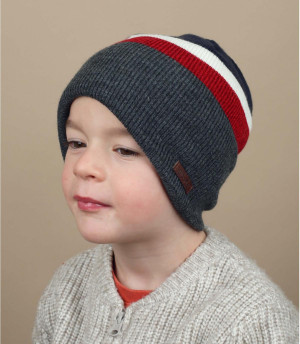 gorro niño gris azul rojo Blazer Beanie Kids dark heather